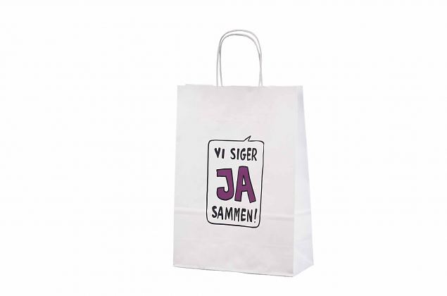 Vahva, korkealaatuinen valkoinen paperikassi. Sis�lt�� ilmaisen kuljetuksen Suomeen. Saatavana yk