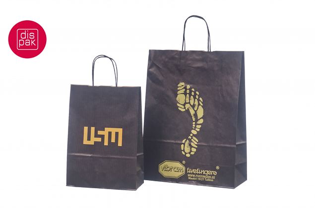 musta ny�rik�densijallinen paperikassi logolla 