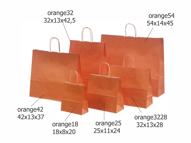 Orange Paper Bags