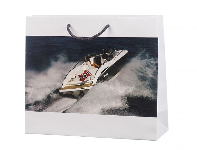 Stilig h�ndlaget papirpose med god slitestyrke. Gratis frakt til Norge. 