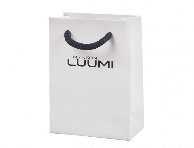 Elegant og eksklusiv papirpose av h�y kvalitet. Tilgjengelig med selvvalgt trykk. Velg mellom fler