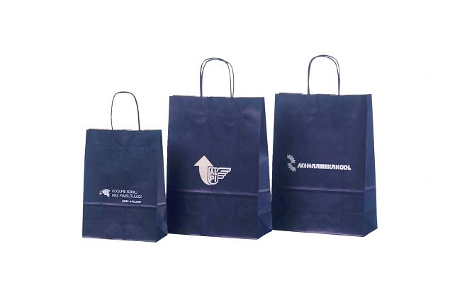 bl� papirsposer med personligt logo 