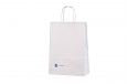 frdelaktig vit papperskasse med logotyptryck | Bildgalleri - Vita papperskassar Elegant vit pappe