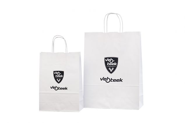 V�ldesignade, h�gklassiga vita papperskassar. Minsta orderantal med personligt tryck �r bara 50 st