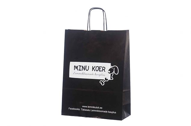 Stilfull svart papperskasse i stark kvalitet. Kan skr�ddarsys med personlig logga. Leverans till S