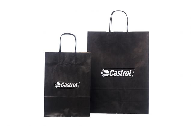 Starka, h�gklassiga svarta papperskassar. Minsta orderantal med personligt tryck �r 50 st. Flera s