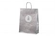 Silverfrgad papperskasse med fretagslogga. Minsta orderant.. | Bildgalleri - Silverfrgade pappe
