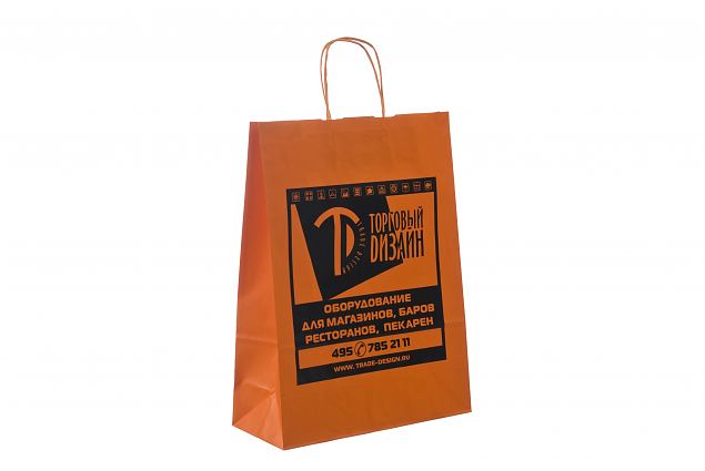 orangefrgade papperskassar med logotyp 