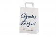 Elegant white paper bag with flat handles in high quality. A.. | Bildgalleri - Vita papperskassar 