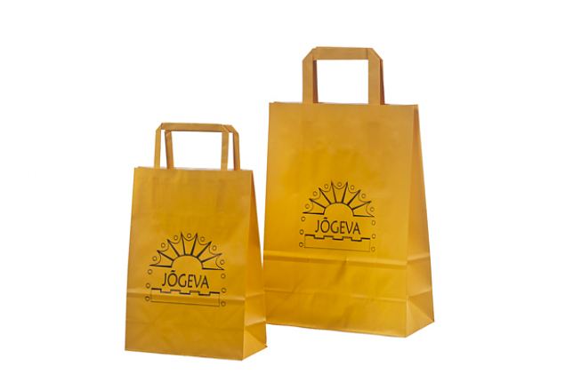 orangef�rgad papperskasse med tryck 