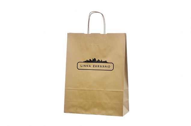 H�llbar och stark ekologisk papperskasse. Frakt till Sverige �r kostnadsfri. Kan skr�ddarsys med p