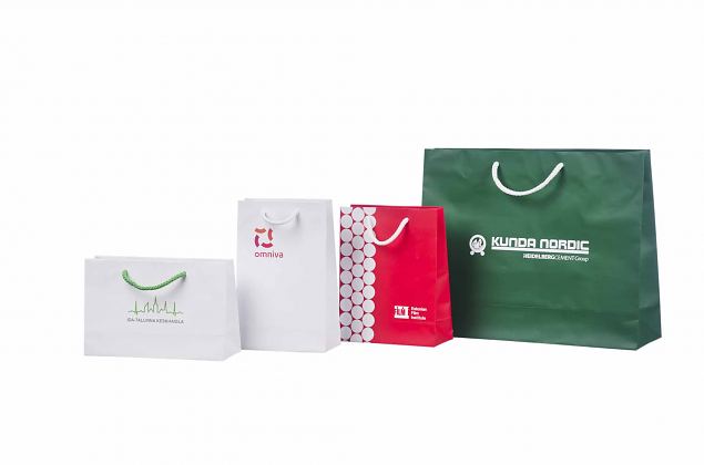 billig personlig logotyptryckt exklusiv papperskasse 