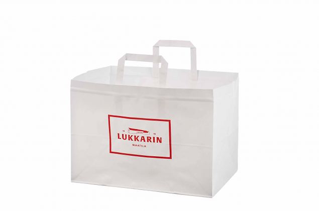 Elegant take away papperskasse i h�g kvalitet. Frakt till Sverige �r kostnadsfri. 