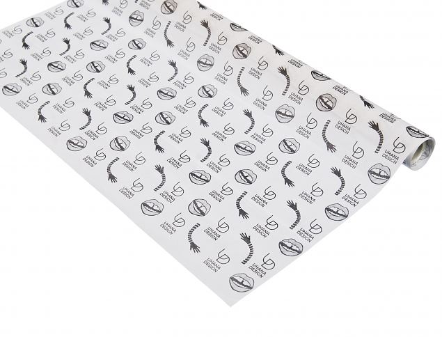 Tyylikk��t silkkipaperit painatuksella. Minimitilausm��r� omalla painatuksella on 500 kappaletta. 