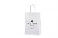 white paper bag with personal logo | Galleri-White Paper Bags with Rope Handles white kraft paper 