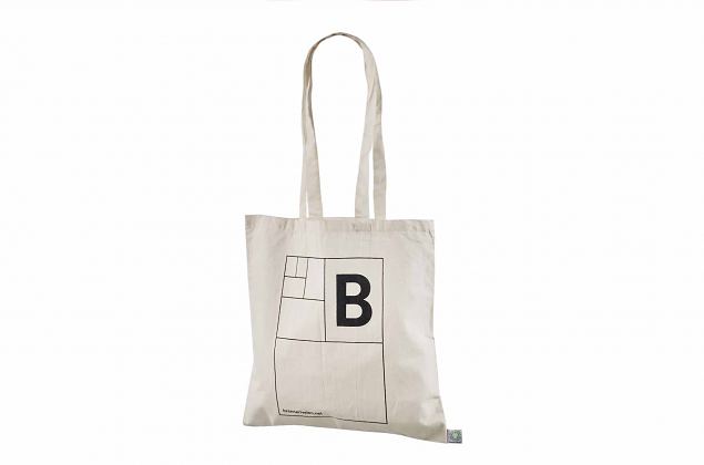 handlenett av �kologisk bomull med trykk 