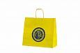 yellow paper bag with print | Galleri-Yellow Paper Bags with Rope Handles yellow paper bag with lo