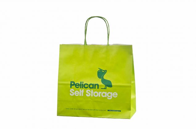 light green paper bags with personal print 