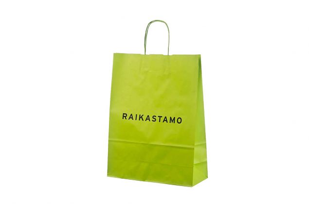 light green paper bags with logo 
