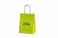 light green kraft paper bag with print | Galleri-Orange Paper Bags with Rope Handles light green p