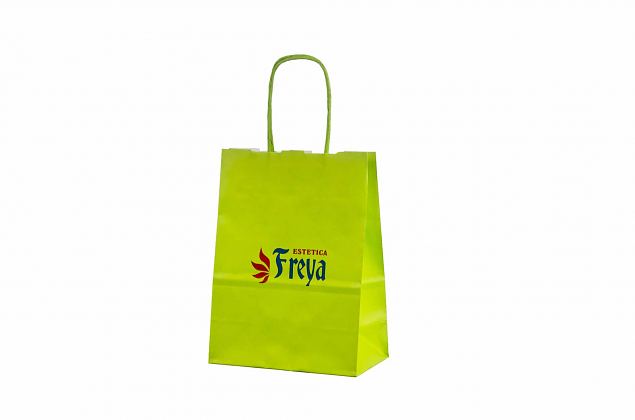 light green paper bag with rope handles 