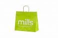 light green paper bag with personal logo | Galleri-Orange Paper Bags with Rope Handles light green