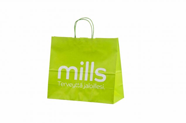 light green paper bags with rope handles 
