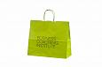 light green paper bag with logo | Galleri-Orange Paper Bags with Rope Handles strong light green k