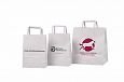 white paper bag | Galleri-White Paper Bags with Flat Handles white paper bag with personal print 