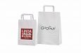 white paper bags with print | Galleri-White Paper Bags with Flat Handles strong white kraft paper 