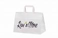 white paper bag | Galleri-White Paper Bags with Flat Handles durable white paper bags with print 