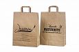 brown paper bag with print | Galleri-Brown Paper Bags with Flat Handles eco friendly brown kraft p