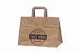 brown kraft paper bag with print | Galleri-Brown Paper Bags with Flat Handles eco friendly brown k