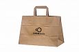 brown paper bag with print | Galleri-Brown Paper Bags with Flat Handles eco friendly brown kraft p