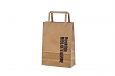 brown paper bag with personal print | Galleri-Brown Paper Bags with Flat Handles durable and eco f