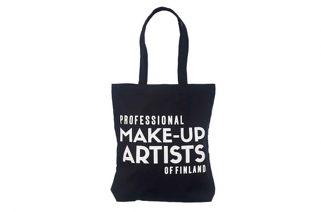 Riidest kott, mis on valmistatud musta v�rvi puuvillasest kangast. Kotile pakume logo pealetr�ki v