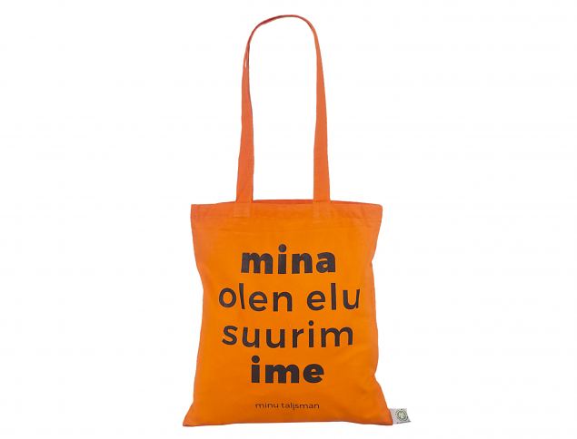 Kest�v�t ja hyv�nn�k�iset oranssit ekologiset kangaskassit. Toimitus Suomeen sis�ltyy hintaan. Val