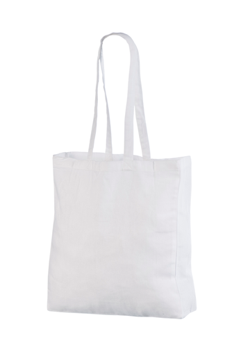 Текстильные сумки с боковой складкой белого цвета