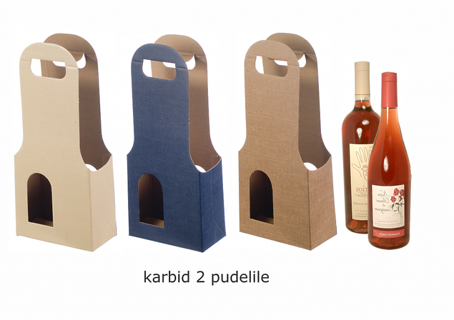 Упаковочные коробки для 2 бутылок (с окном)