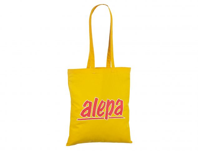 Kollast v�rvi riidest ostukott pikkade sangadega. Tr�kiga kottide miinumum kogus on 50 kotti. Ilma