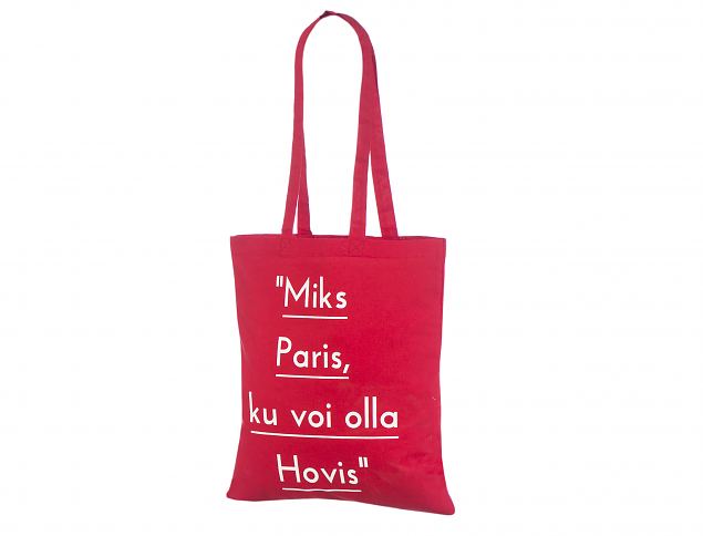 Tyylik�s punainen paperikassi. Minimitilausm��r� omalla painatuksella on 50 kappaletta. Toimitus 