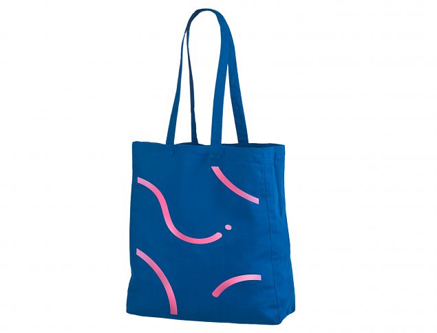 Sinised k�ljevoldiga riidest kotid. Tr�kiga kottide miinumumkogus on 50 kotti. Riidest kottidele