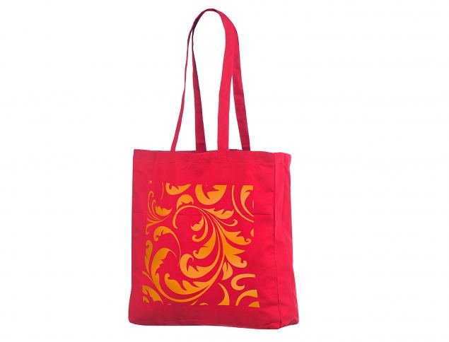 Punased k�ljevoldiga riidest kotid. Tr�kiga kottide miinumumkogus on 50 kotti. 