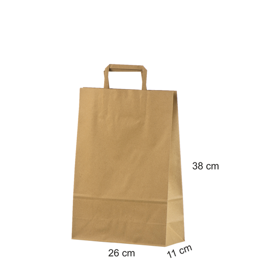 Pruuni v�rvi lamedate sangadega paberkott m��tudega 26x11x38 cm