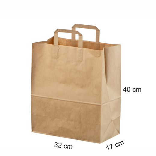 Pruuni v�rvi lamedate sangadega paberkott m��tudega 32x17x40 cm