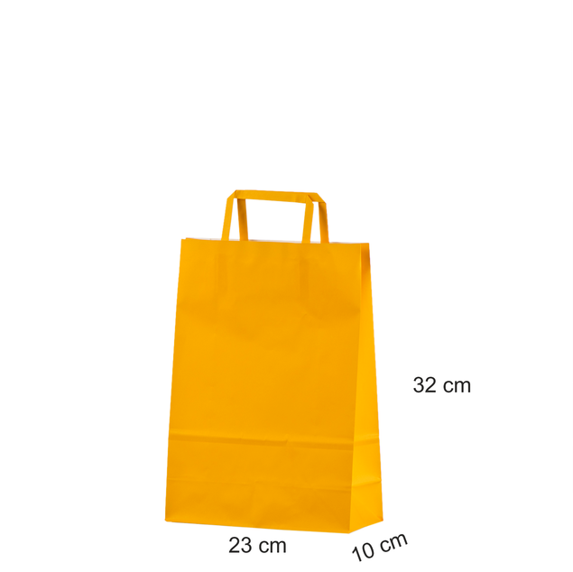 Oran�i v�rvi lamedate sangadega paberkott m��tudega 23x10x32 cm