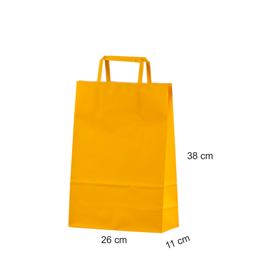 Oran�i v�rvi lamedate sangadega paberkott m��tudega 26x11x38 cm