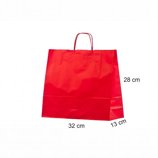 Punainen paperikassi 32x13x28 cm