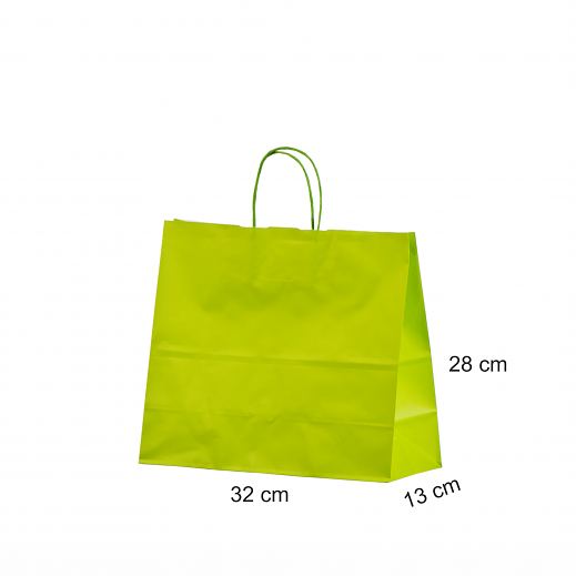 Vaaleanvihre� paperikassi 32x13x28 cm