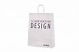 white paper bag | Galleri white paper bag with personal logo 